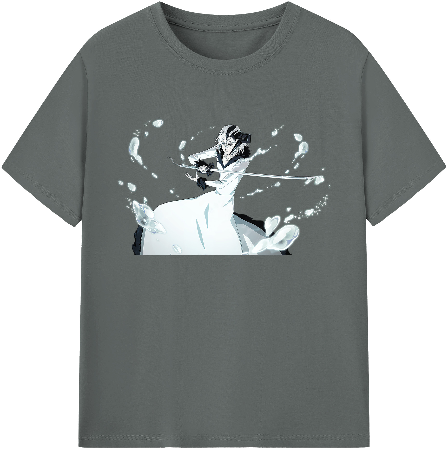 （画像用） ブリーチ 黒崎一護（くろさき いちご）BLEACH Kurosaki Ichigo 綿100％ メンズ半袖Tシャツ｜肌触りやわらか＆通気性